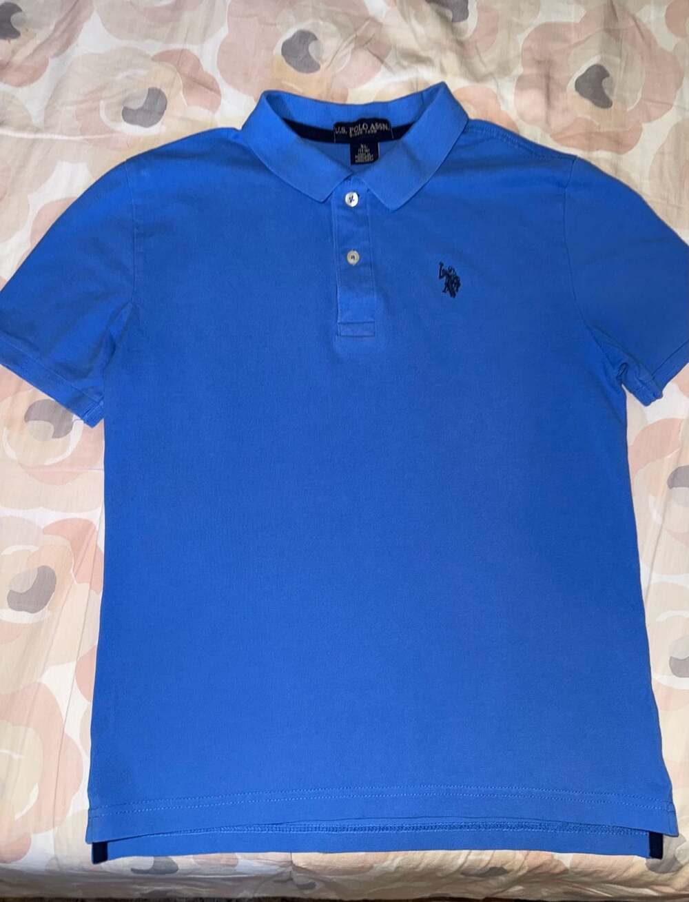 U.S. Polo Assn. Blue Pique Polo Shirt